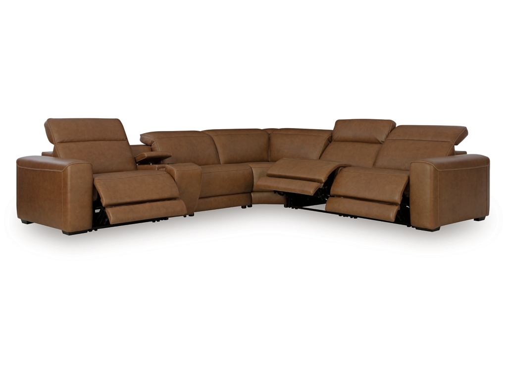 Magic Man 6-Piece Power Reclining Sectional with Console - image 2