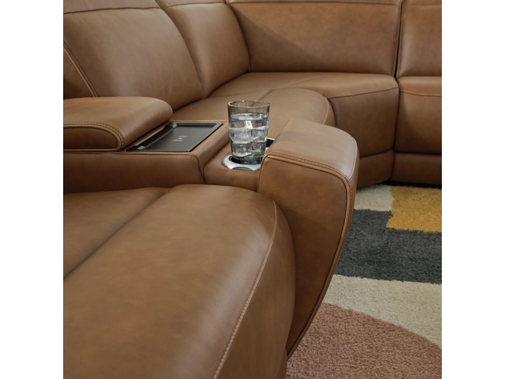 Magic Man 6-Piece Power Reclining Sectional with Console - image 6