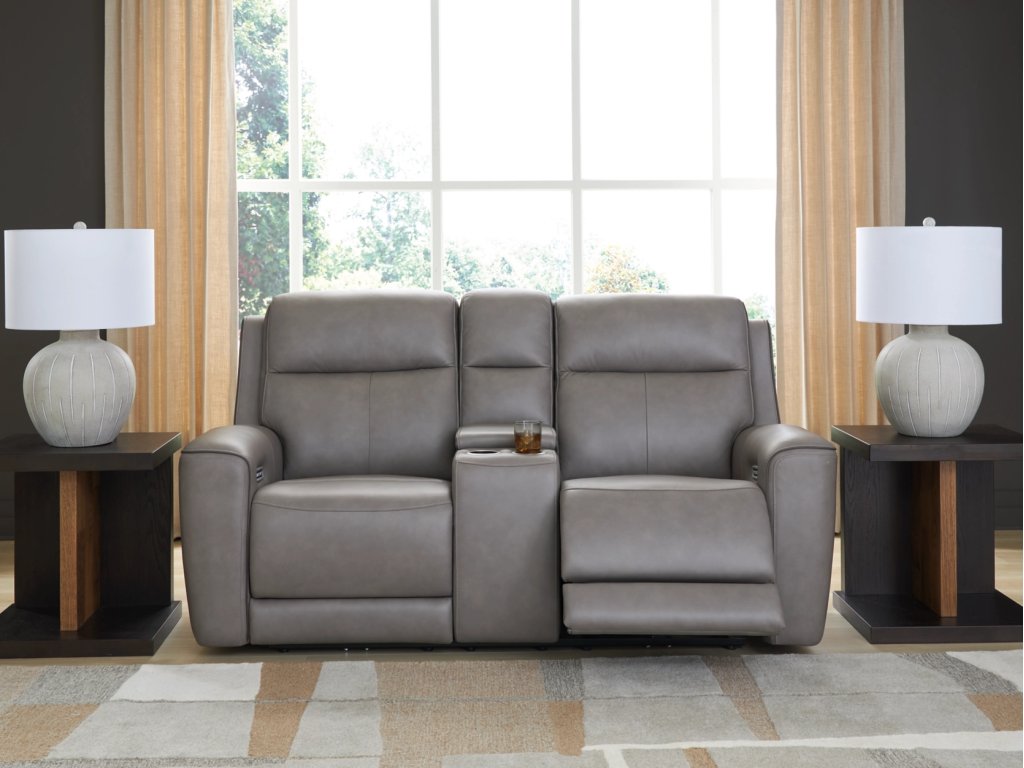 5Z-Comfort Power Reclining Loveseat with Console - image 1