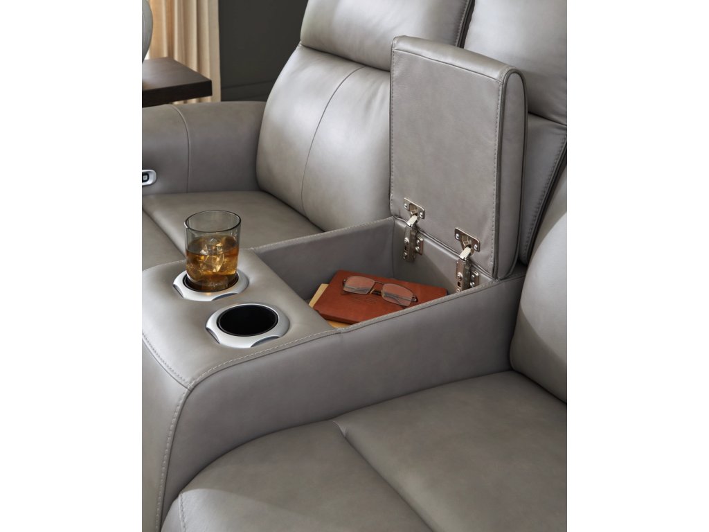 5Z-Comfort Power Reclining Loveseat with Console - image 4