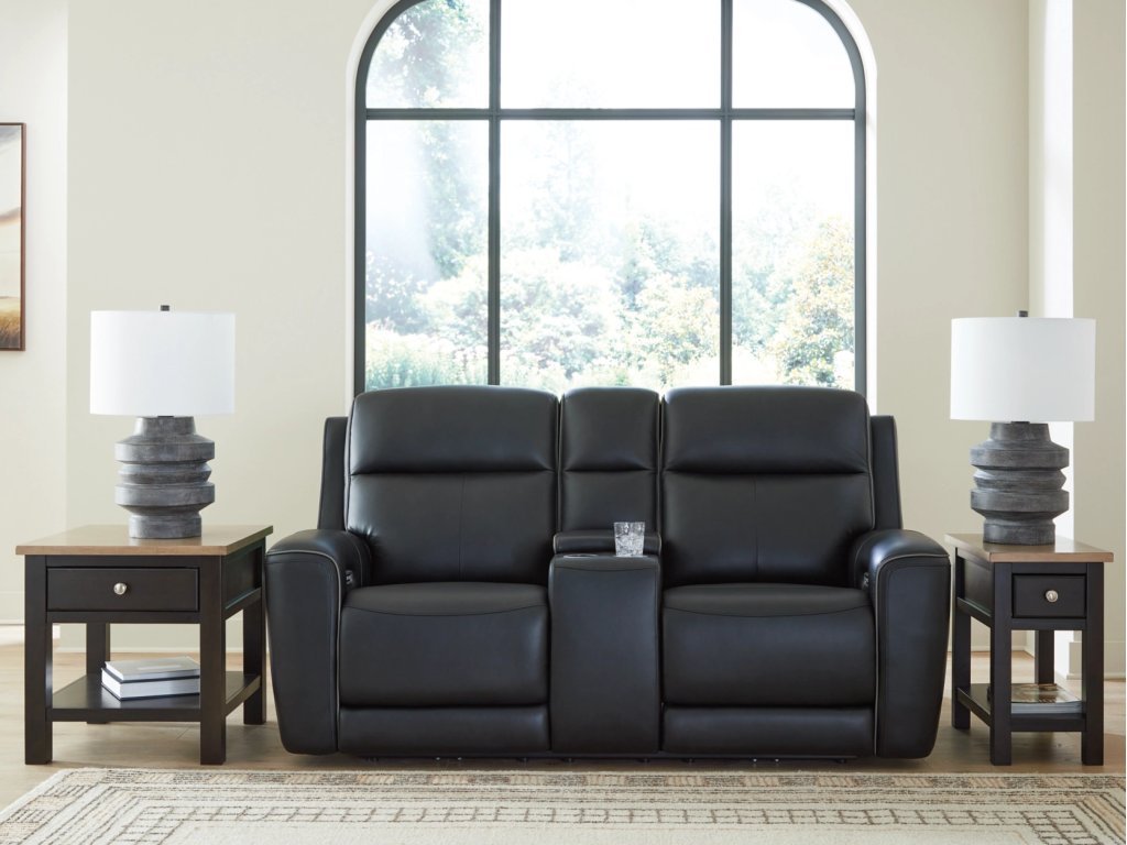 5Z-Comfort Power Reclining Loveseat with Console - image 1