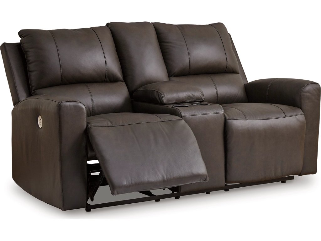 Boxmere Power Reclining Loveseat with Console - image 2