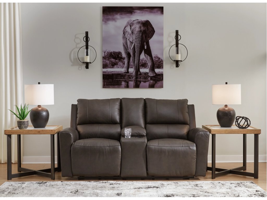 Boxmere Power Reclining Loveseat with Console - image 1