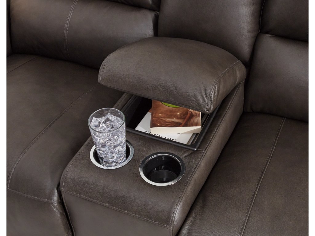 Boxmere Power Reclining Loveseat with Console - image 6