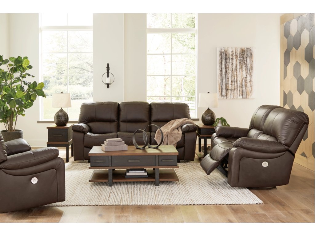 Leesworth Power Reclining Sofa, Loveseat and Recliner - main image