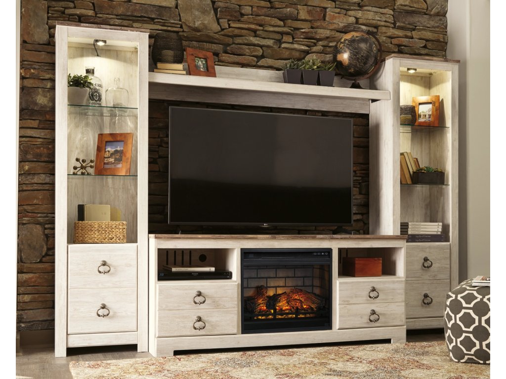 Willowton 4-Piece Entertainment Center with Electric Fireplace - image 1