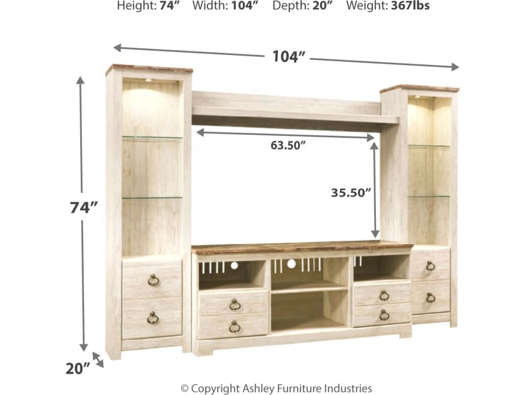 Willowton 4-Piece Entertainment Center - image 1
