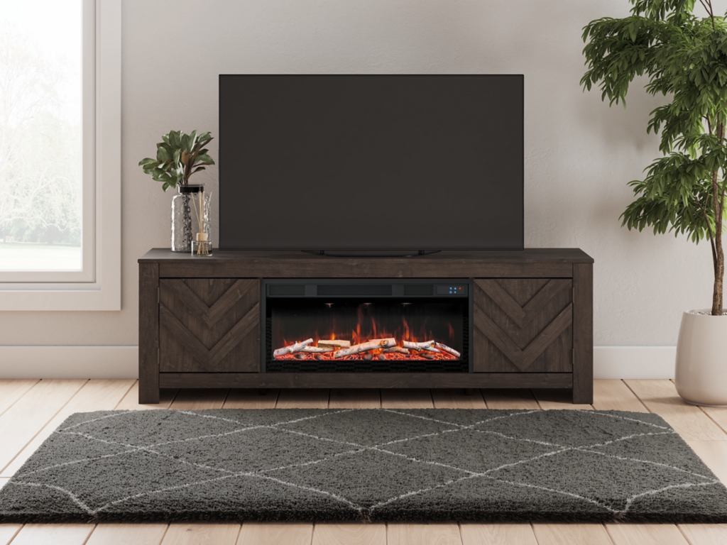 Cayboni 71" TV Stand with Electric Fireplace - image 1