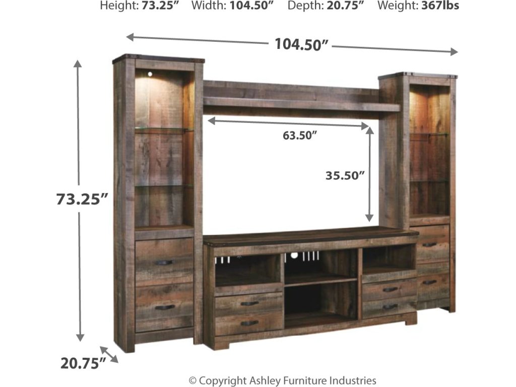 Trinell 4-Piece Entertainment Center - image 2
