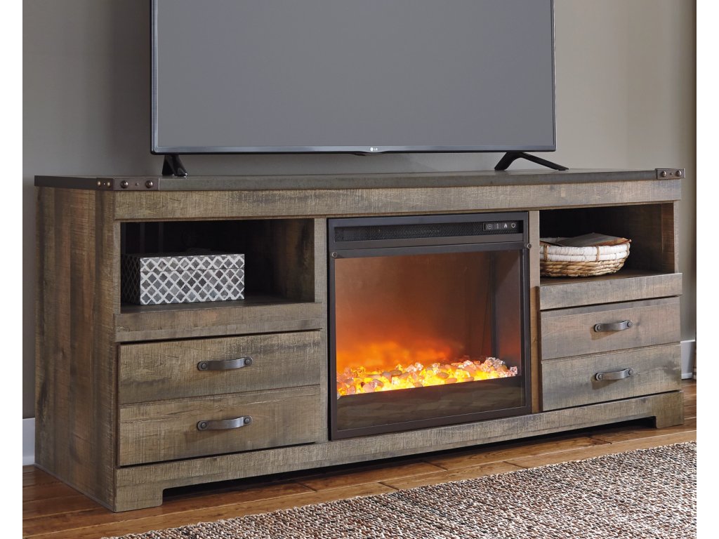 Trinell 63" TV Stand with Electric Fireplace - image 1