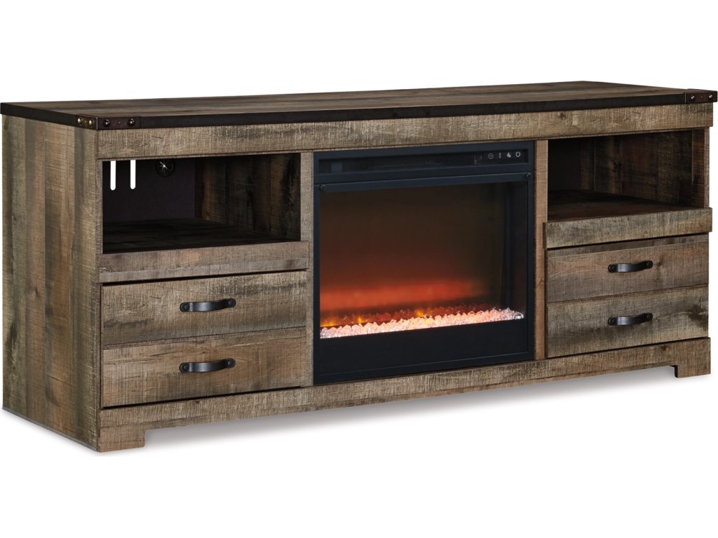 Trinell 63" TV Stand with Electric Fireplace - main image