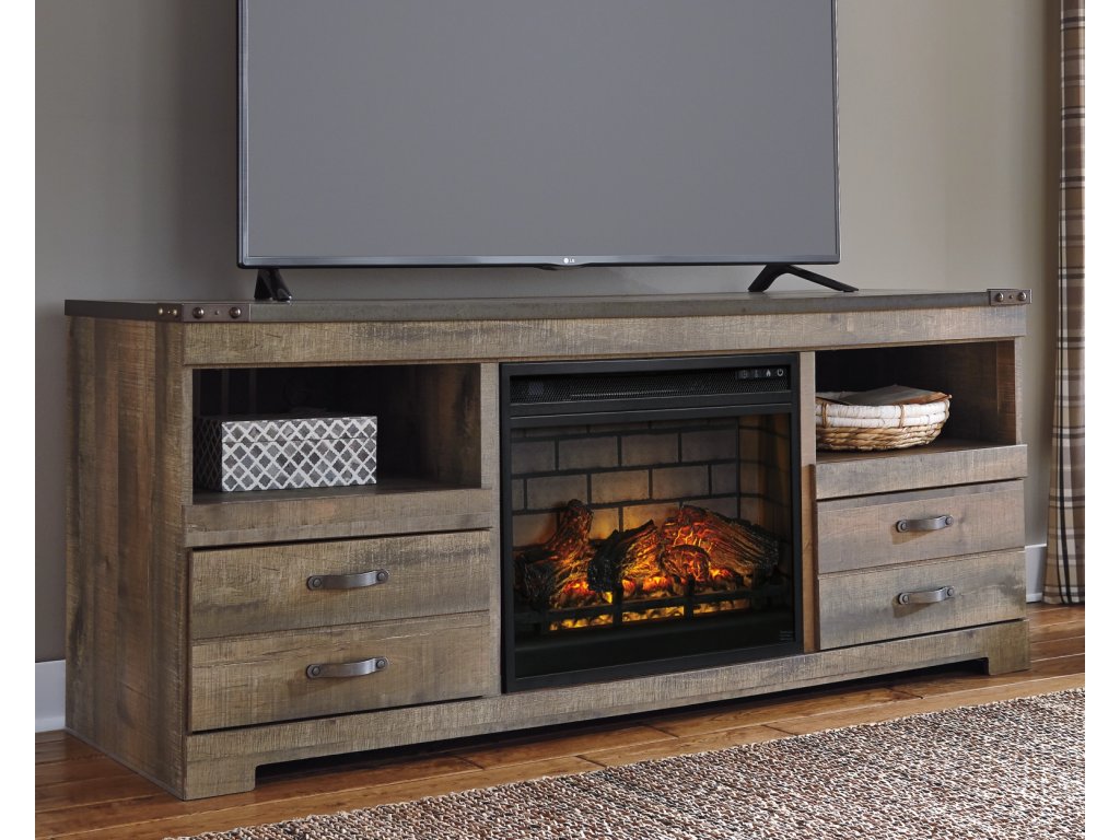 Trinell 63" TV Stand with Electric Fireplace - image 1