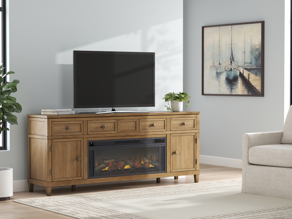 Sharlance 81" TV Stand with Electric Fireplace - image 1