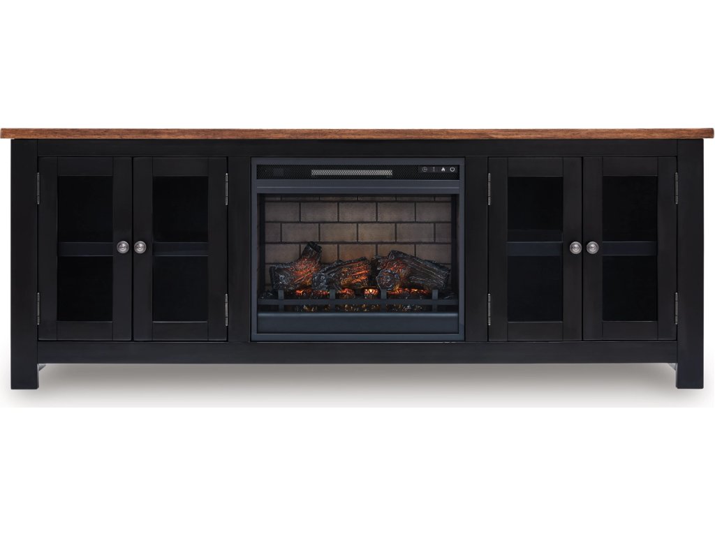 Wildenauer 76" TV Stand with Electric Fireplace - main image