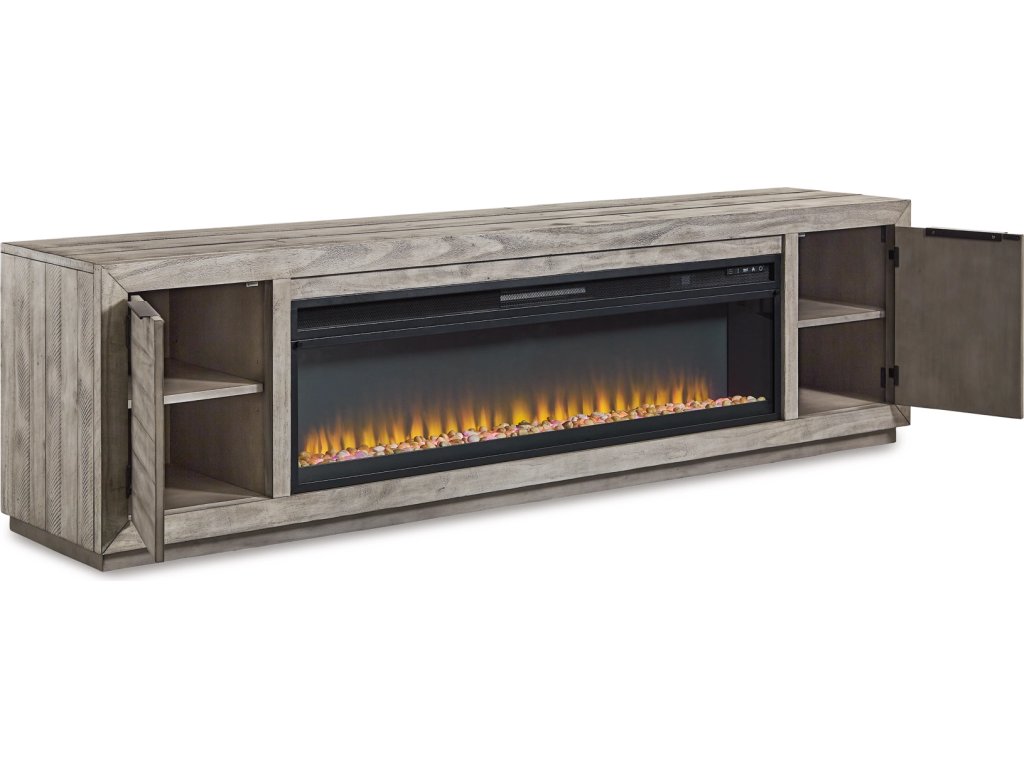 Naydell 92" TV Stand with Electric Fireplace - image 2