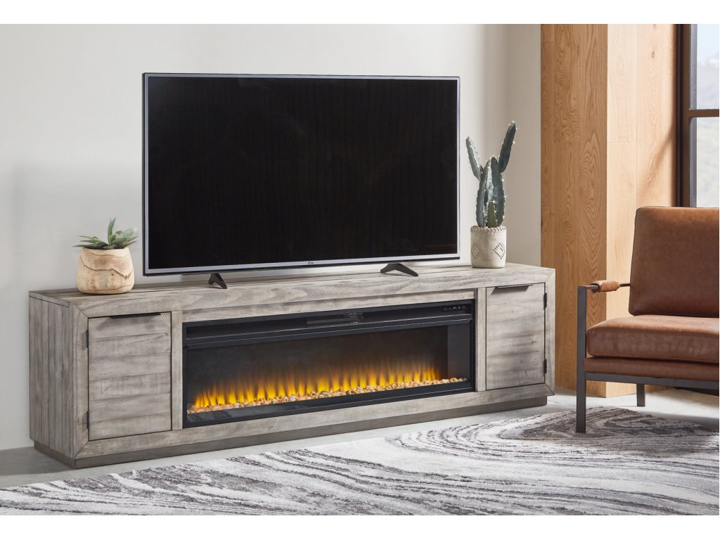 Naydell 92" TV Stand with Electric Fireplace - image 1