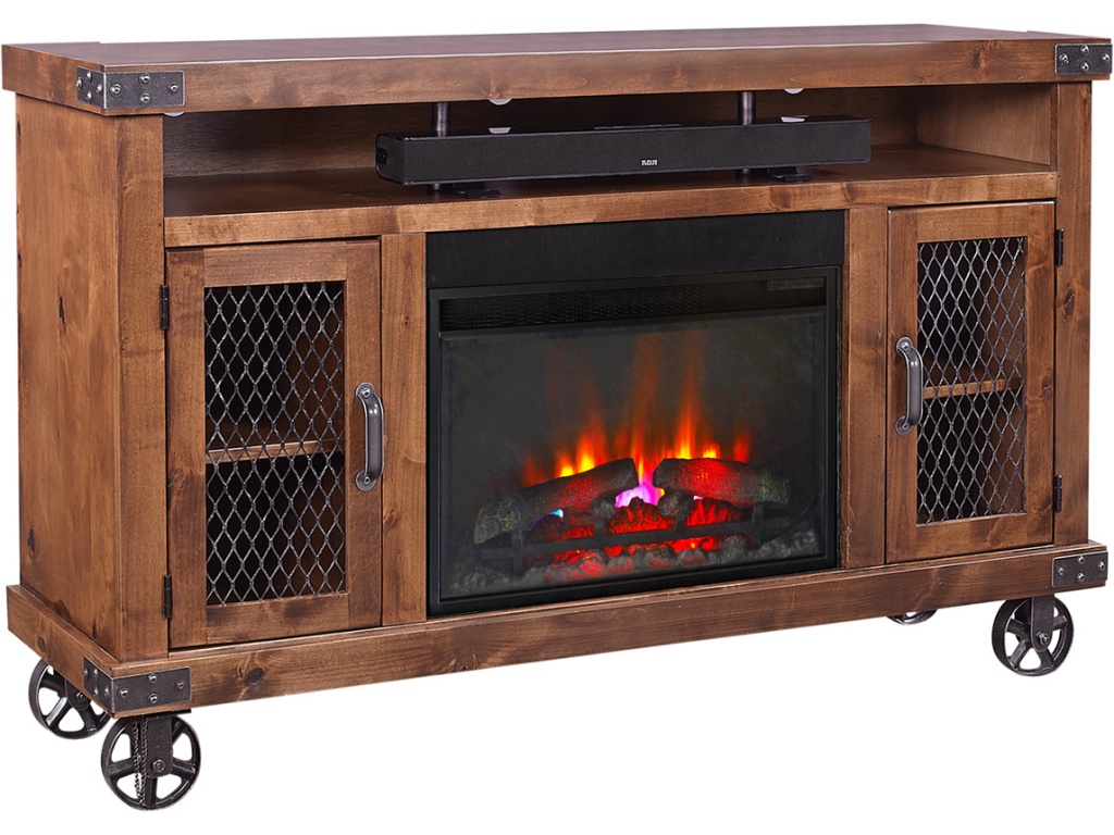 62" Highboy Fireplace Console - main image