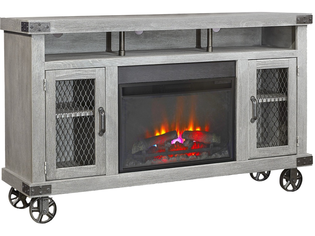 62" Highboy Fireplace Console - image 2