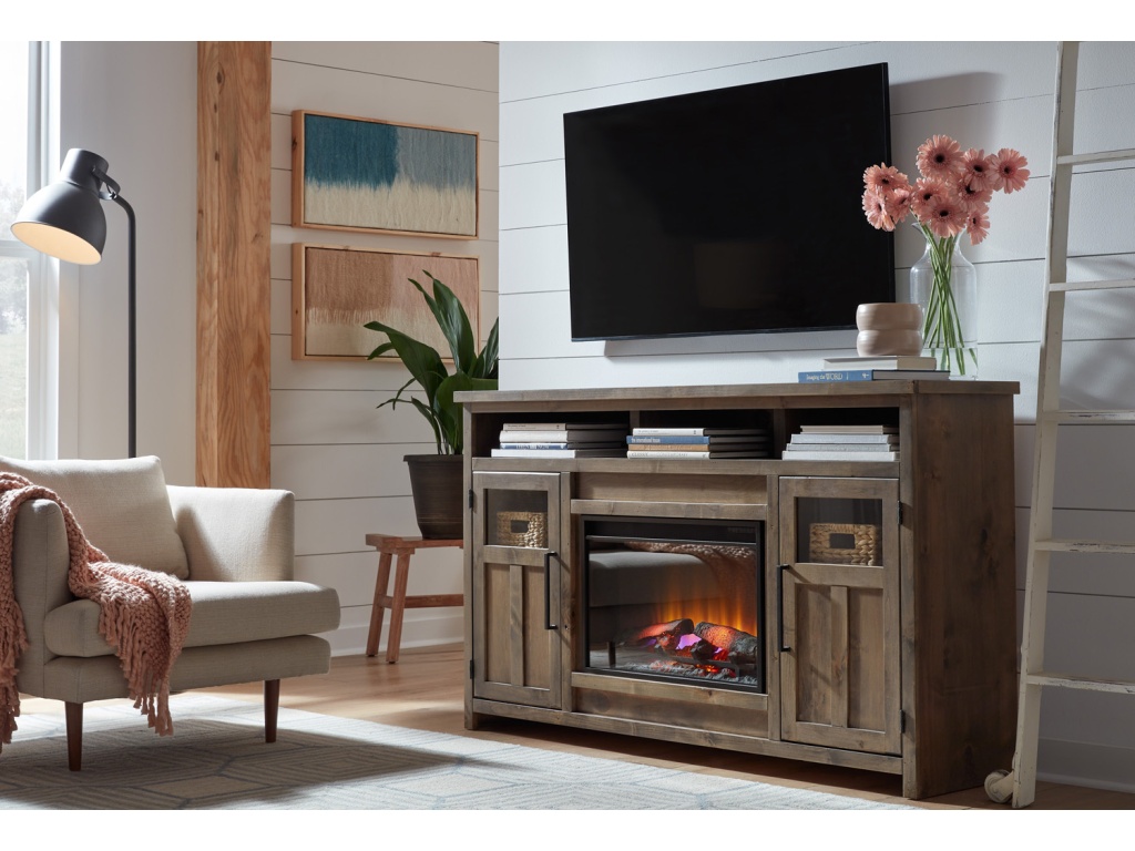 66" Highboy Fireplace Console - image 1