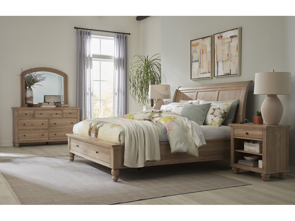 Queen Sleigh Bed Hb - image 9
