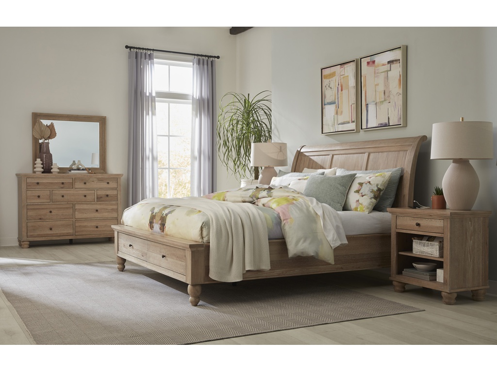 Queen Sleigh Bed Hb - image 18