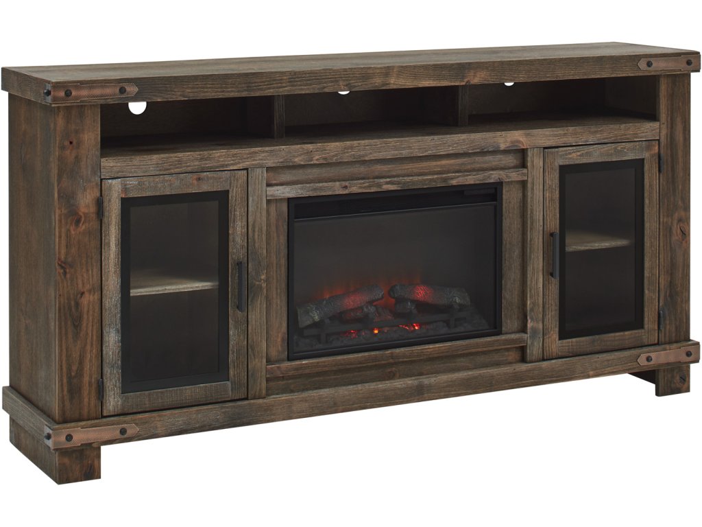 79" Highboy Fireplace Console w/ 2 Doors - main image