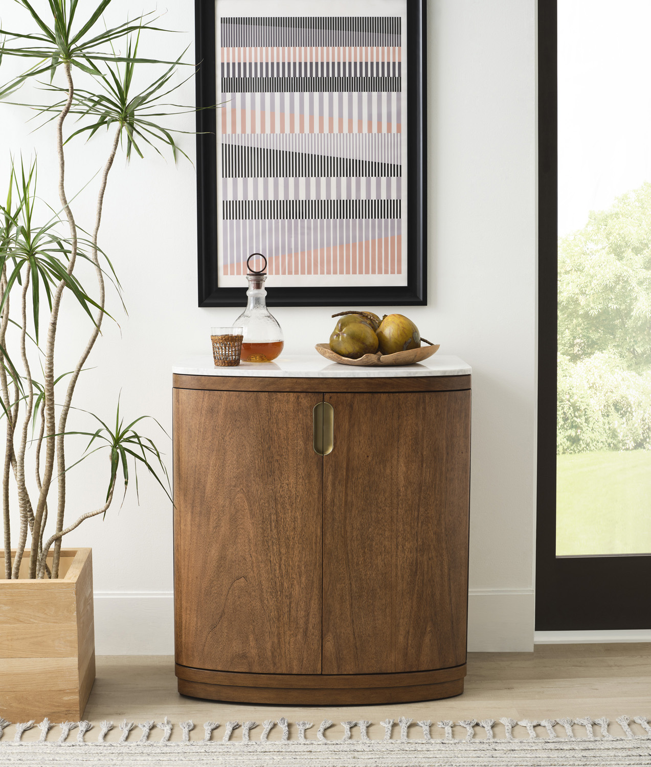 Bar Cabinet w/Marble Top - image 1