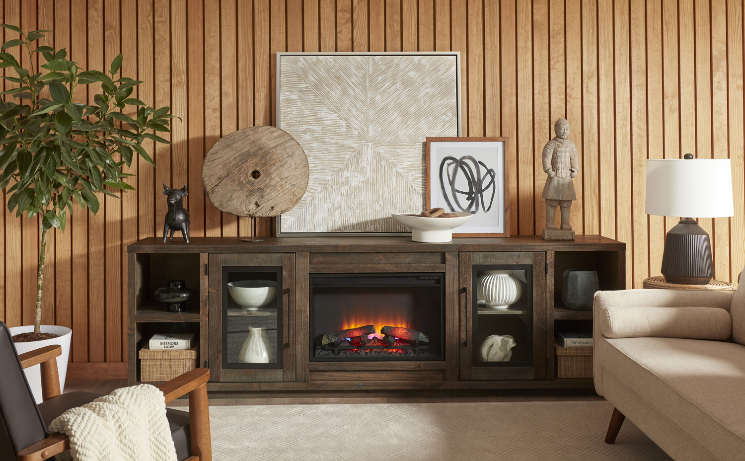 97" Fireplace Console - image 1