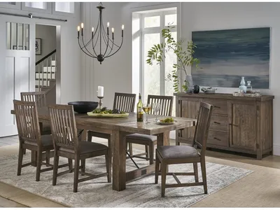 Autumn Solid Wood Extending Dining Table in Flink Oak