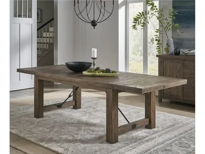Autumn Solid Wood Extending Dining Table in Flink Oak