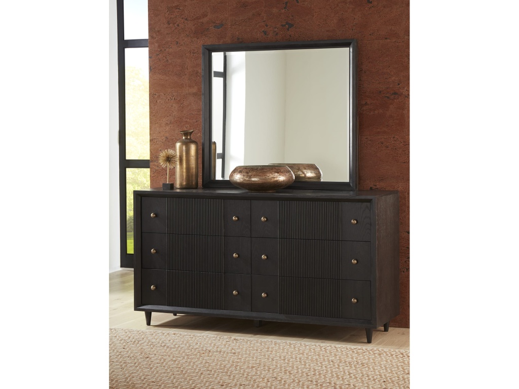Avedon Six Drawer Oak Wood Dresser in Smokey Topaz - image 1