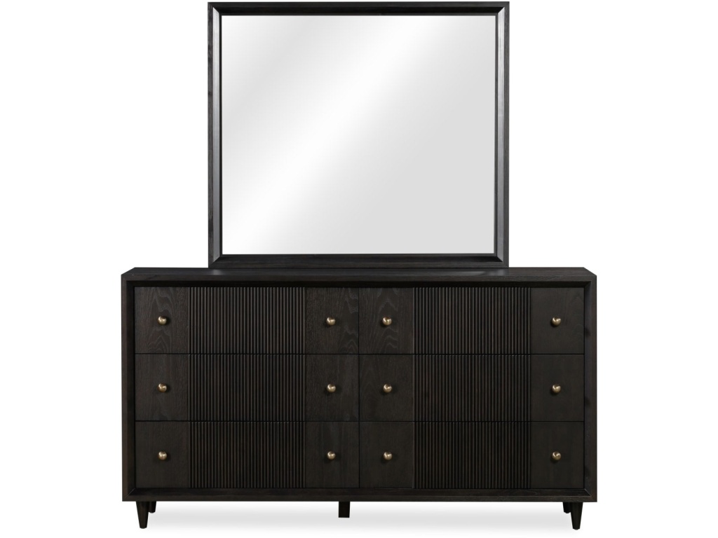Avedon Six Drawer Oak Wood Dresser in Smokey Topaz - image 2