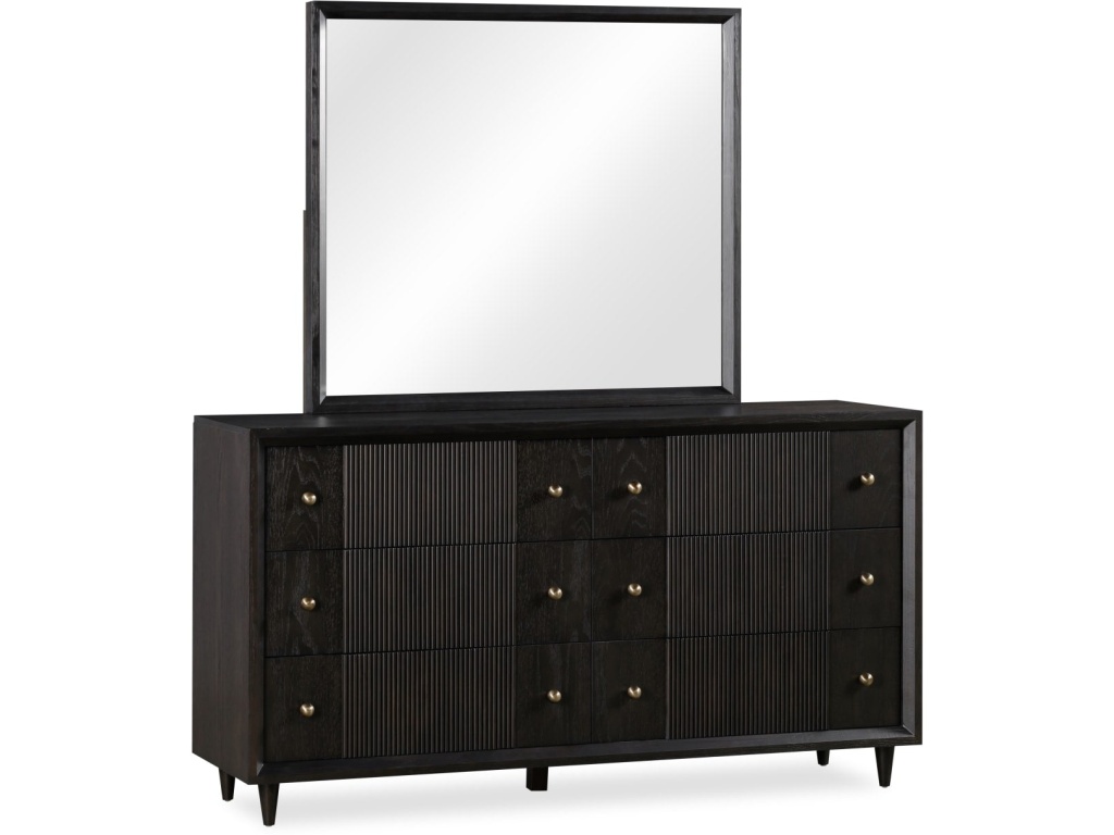 Avedon Six Drawer Oak Wood Dresser in Smokey Topaz - image 3