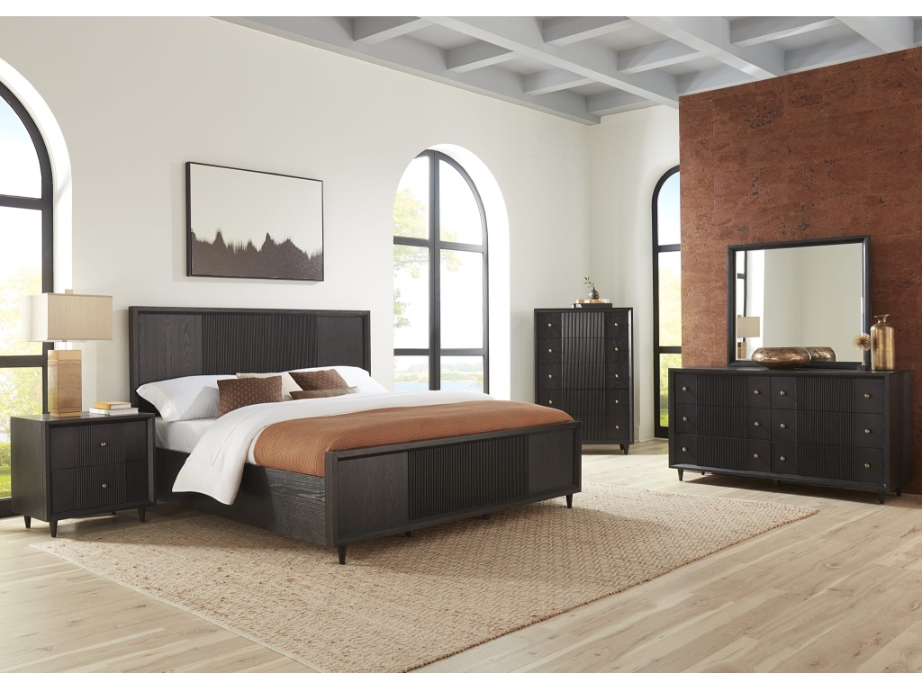 Avedon Six Drawer Oak Wood Dresser in Smokey Topaz - image 4