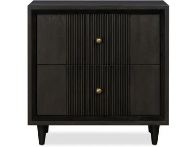 Avedon USB-Charging Two Drawer Nightstand in Smoky Topaz - Alternative View
