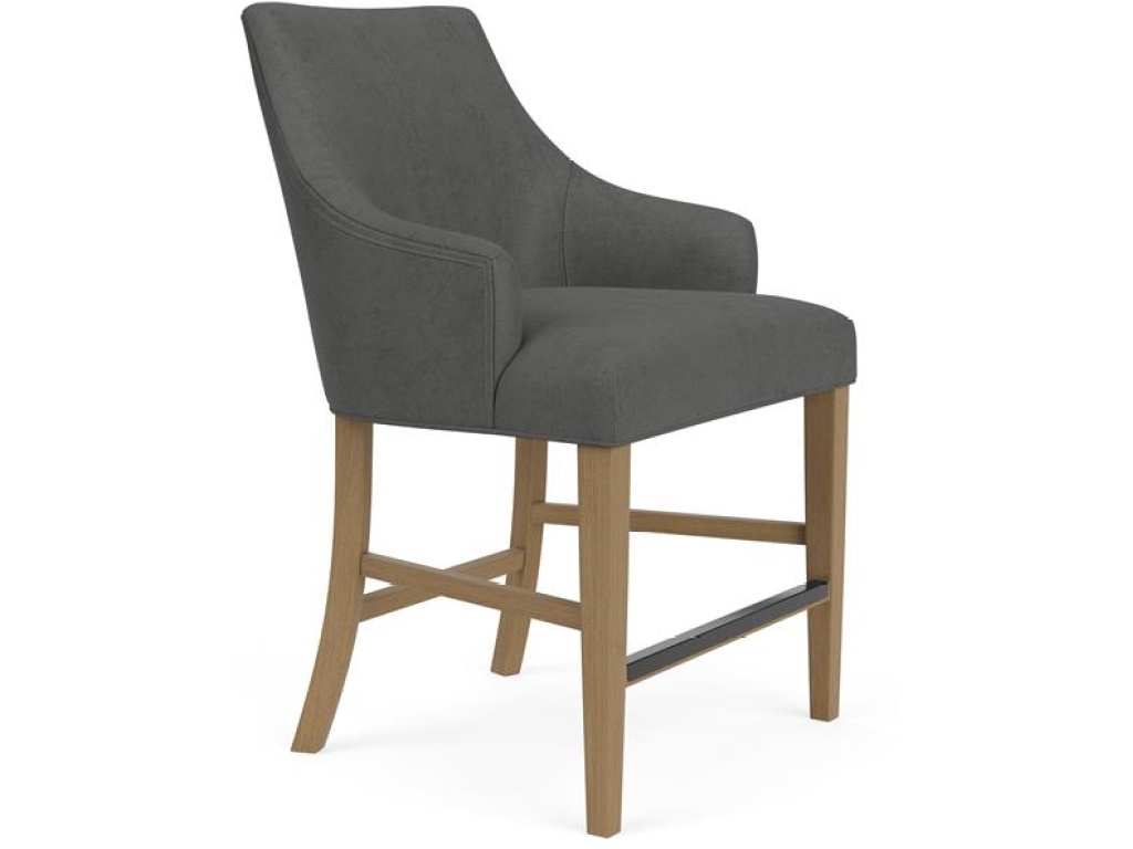 Swoop Arm Upholstered Stool - image 5