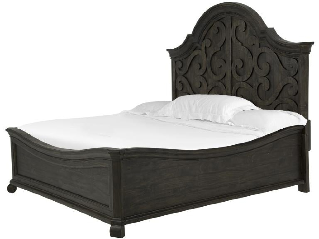 Complete Queen Shaped Panel Bed - image 1