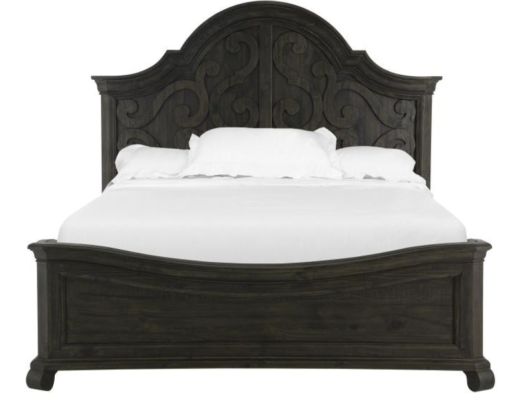Complete Queen Shaped Panel Bed - main image
