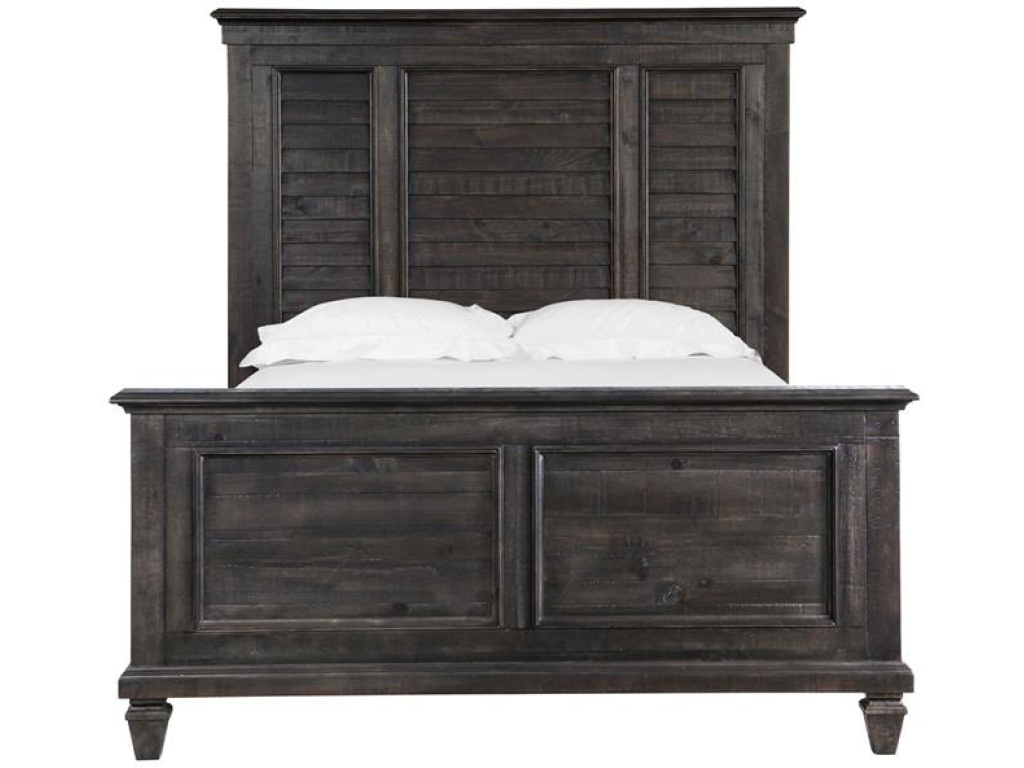 Complete Queen Shutter Panel Bed - main image