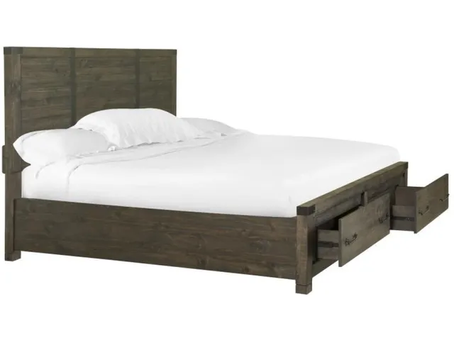 Complete Queen Panel Storage Bed - Alternative View