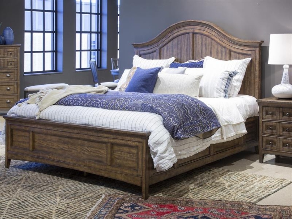Complete Queen Arched Bed with Regular Rails - main image