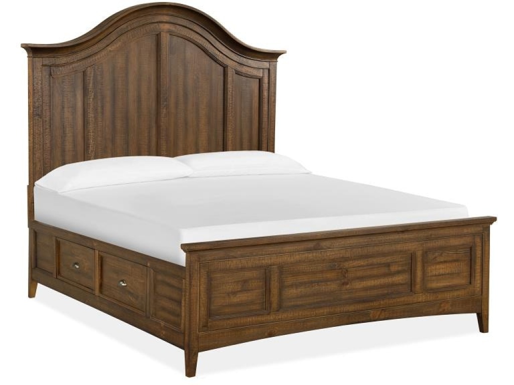Complete Queen Arched Bed with Storage Rails - image 2