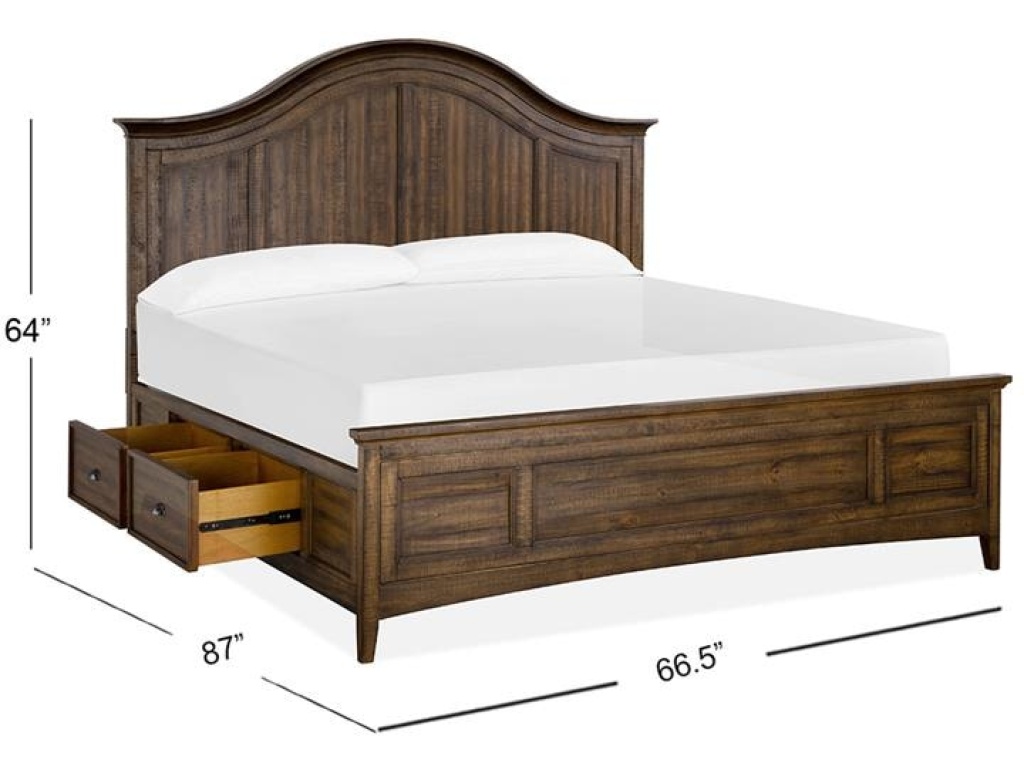 Complete Queen Arched Bed with Storage Rails - image 3