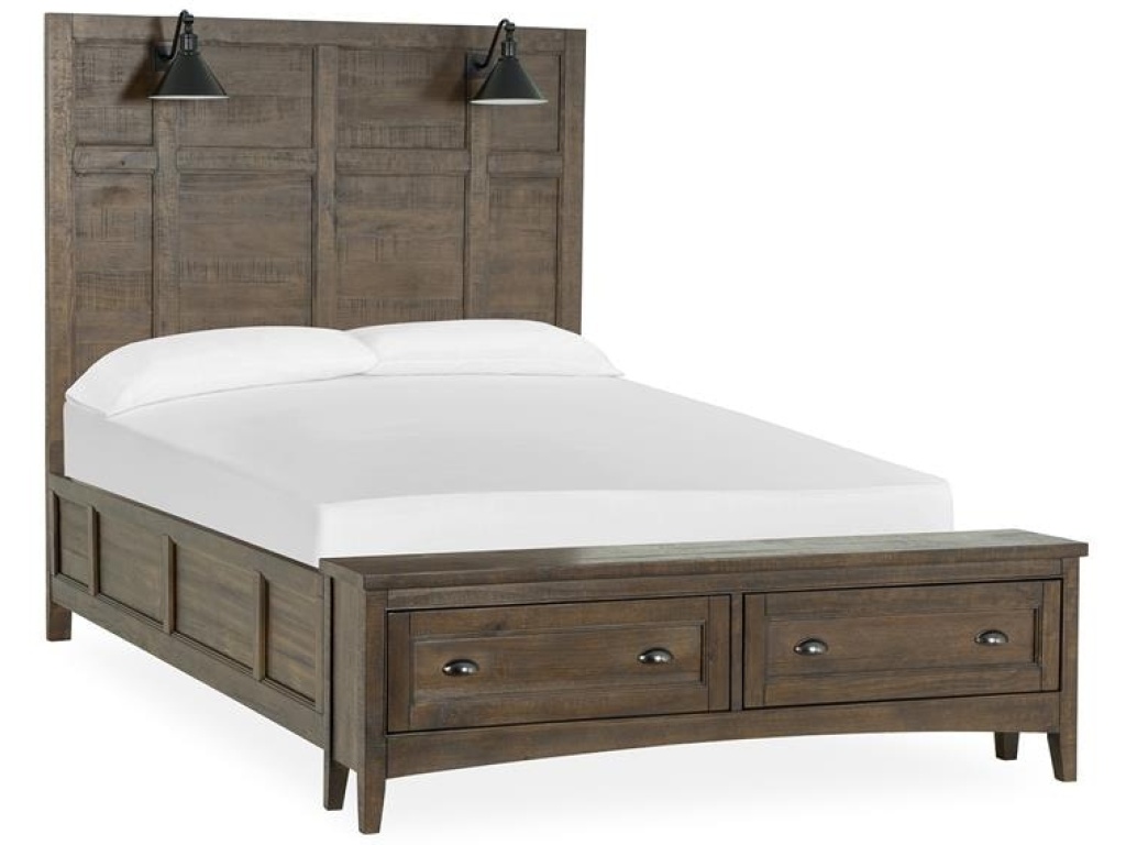 Complete Queen Lamp Panel Storage Bed - image 1