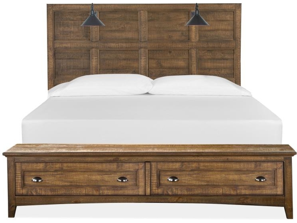 Complete Queen Lamp Panel Storage Bed - main image