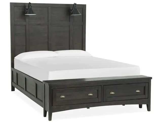 Complete Queen Lamp Panel Storage Bed