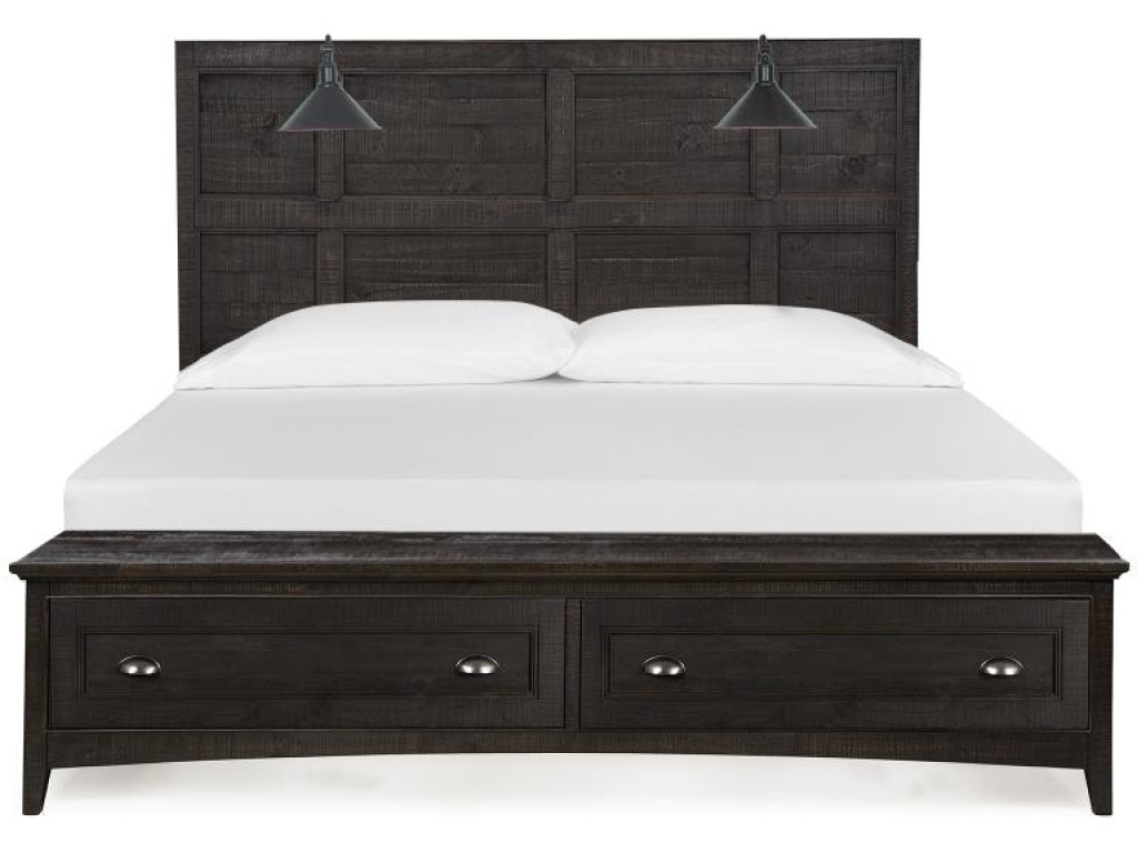 Complete Queen Lamp Panel Storage Bed - main image