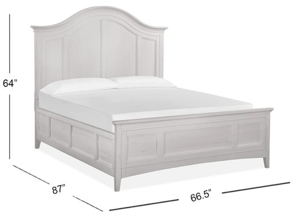 Complete Queen Arched Bed with Regular Rails - image 1
