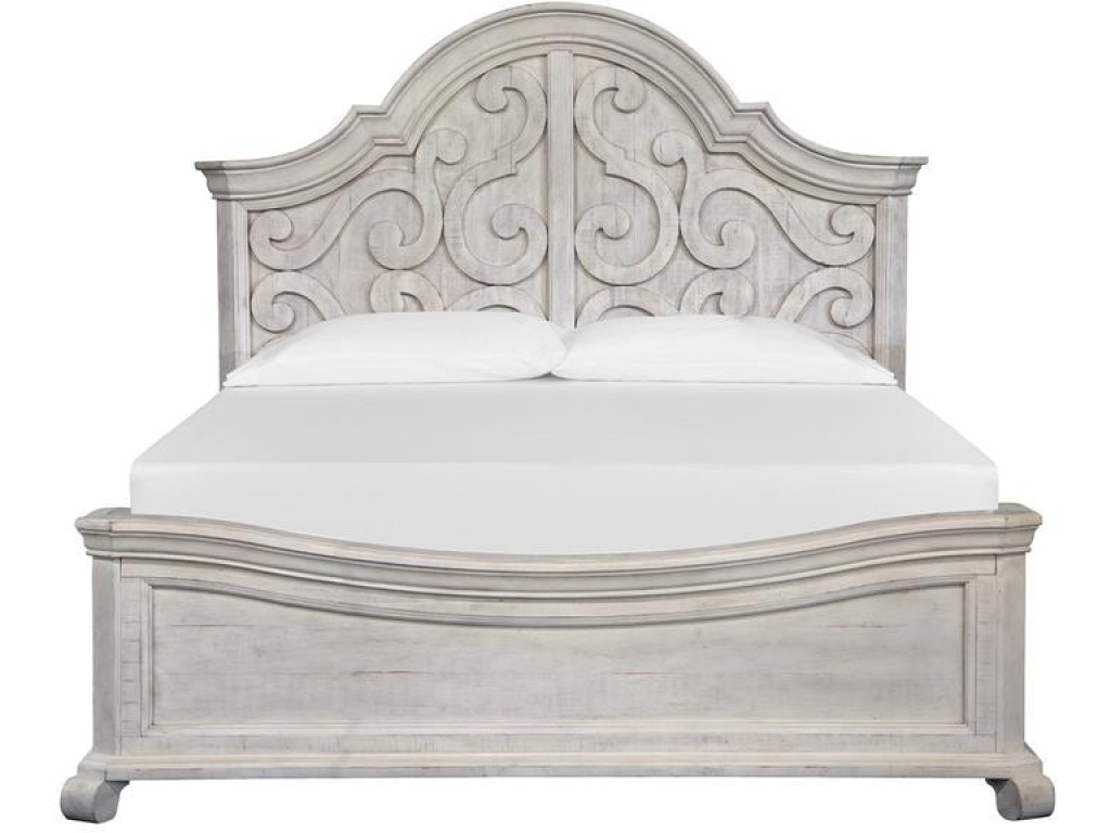 Complete Queen Shaped Panel Bed - main image