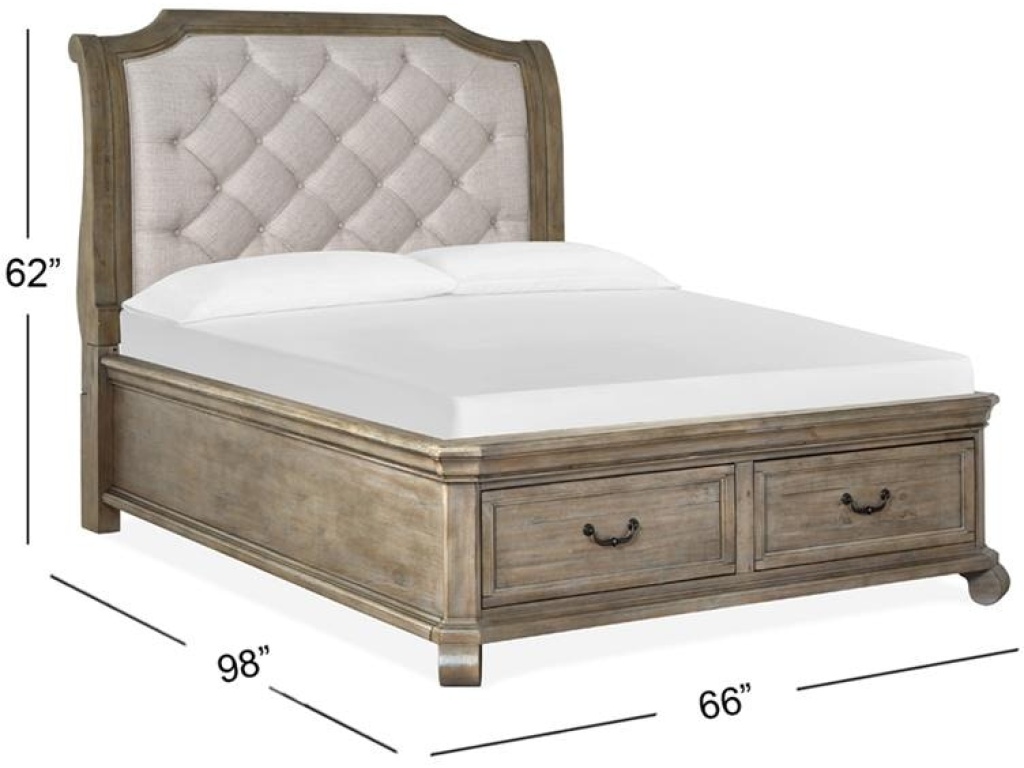 Complete Queen Sleigh Storage Bed - image 1